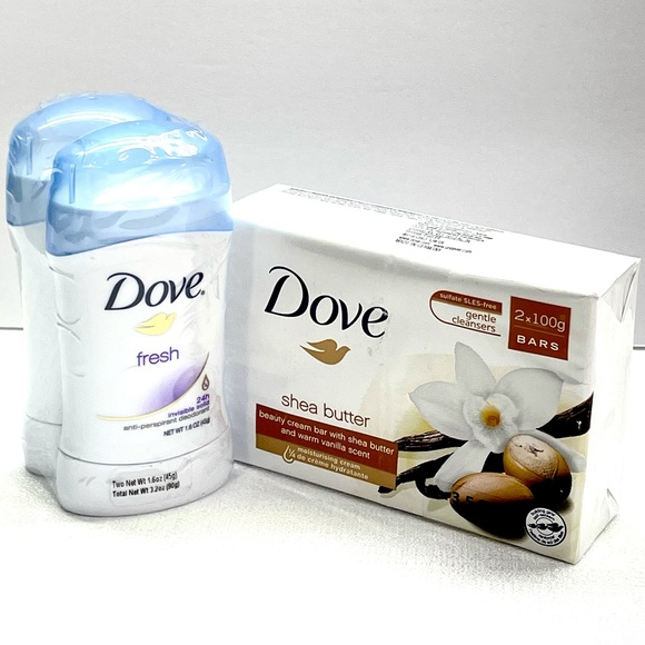Dove Other - Dove 2PK Shear Butter Soap+Fresh Deodorant Bundle